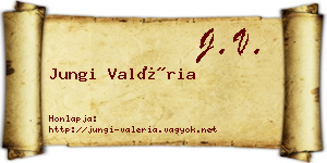 Jungi Valéria névjegykártya